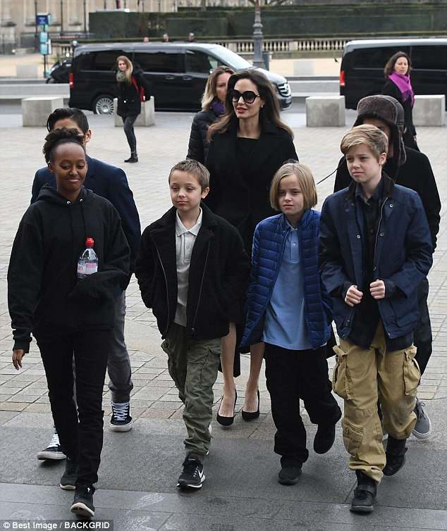 More freedom: The judge laid out a new cellphone policy allowing Pitt to text or call each of his children at will and without Jolie monitoring the conversations